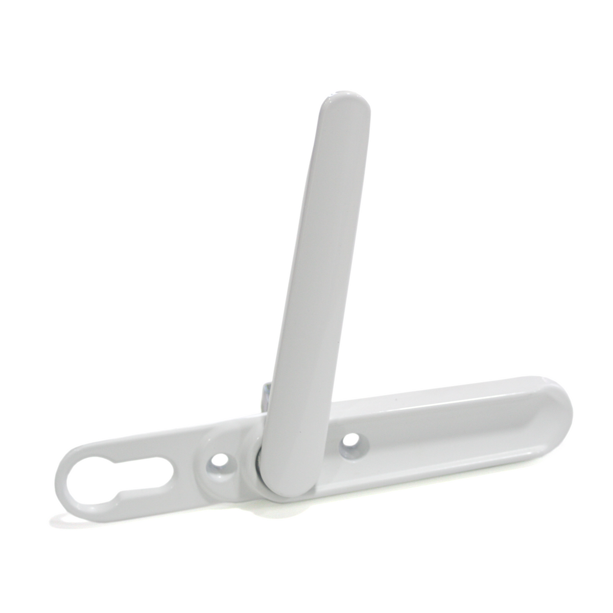 Bifold door lift and turn shootbolt handle - White (Escutcheon)