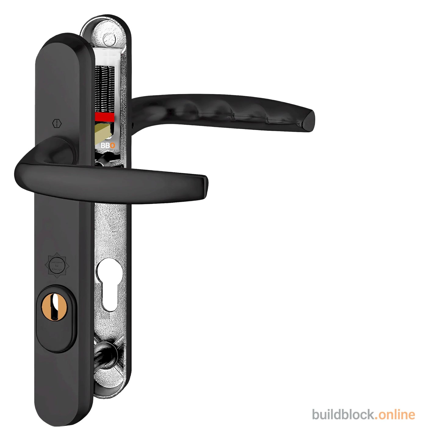 Very High Quality Black Security Hoppe Door Handle set - Build Block Online Ltd