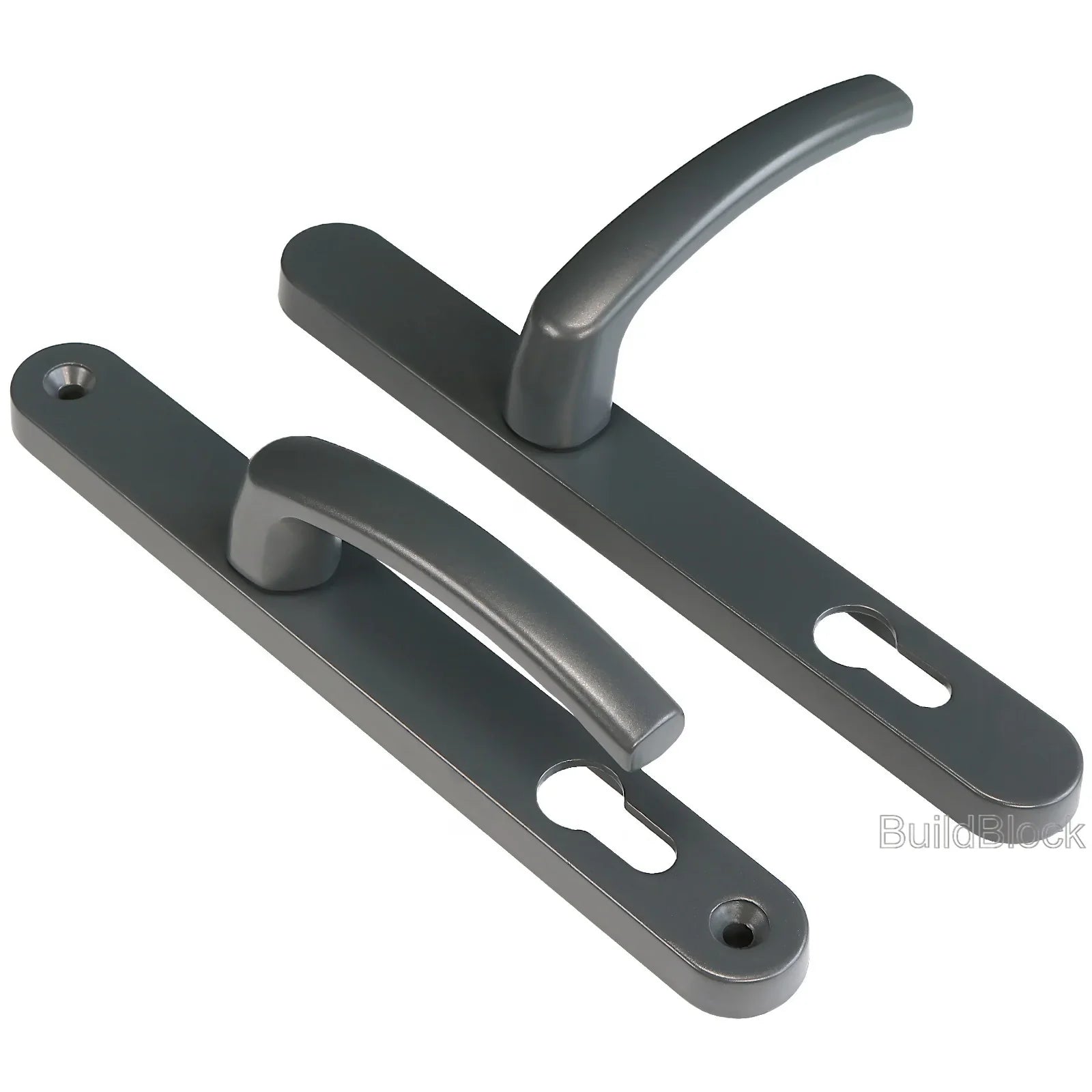 High Quality Anthracite Grey Sprung Door Handle set - Build Block Online Ltd