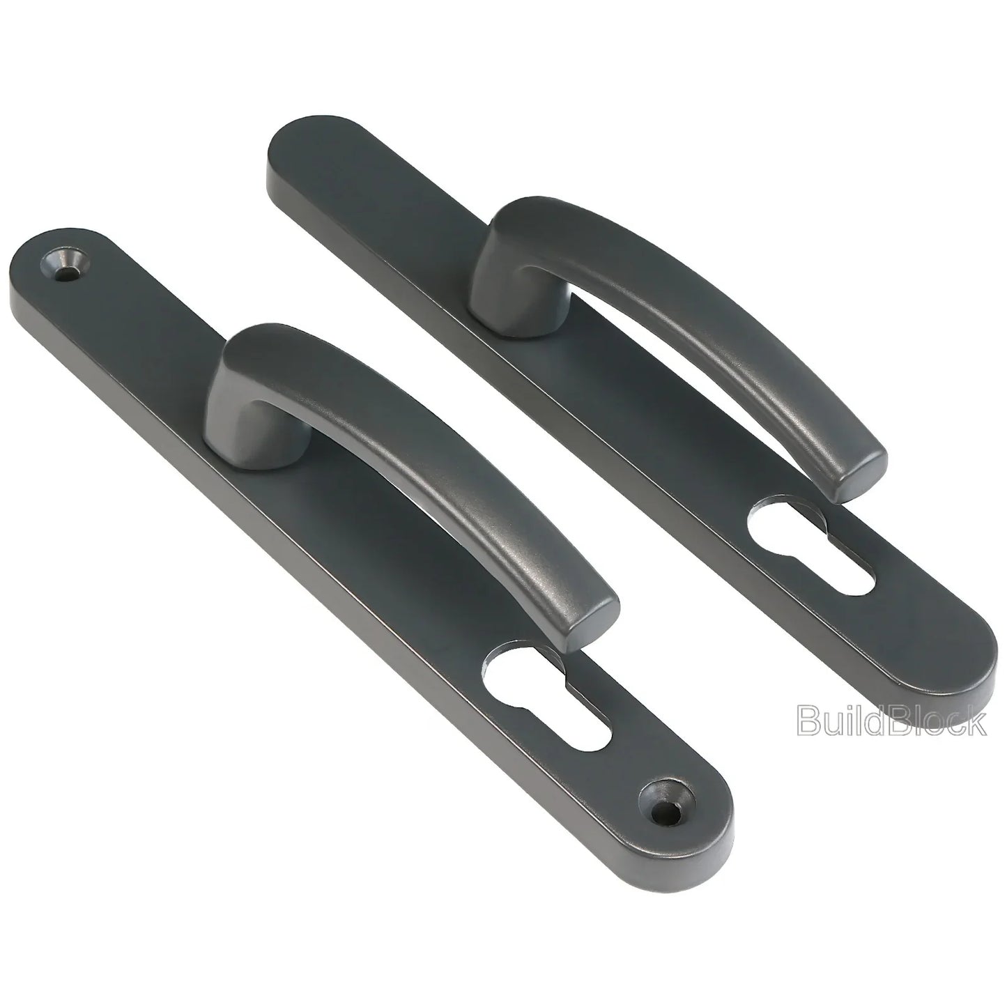High Quality Anthracite Grey Sprung Door Handle set - Build Block Online Ltd