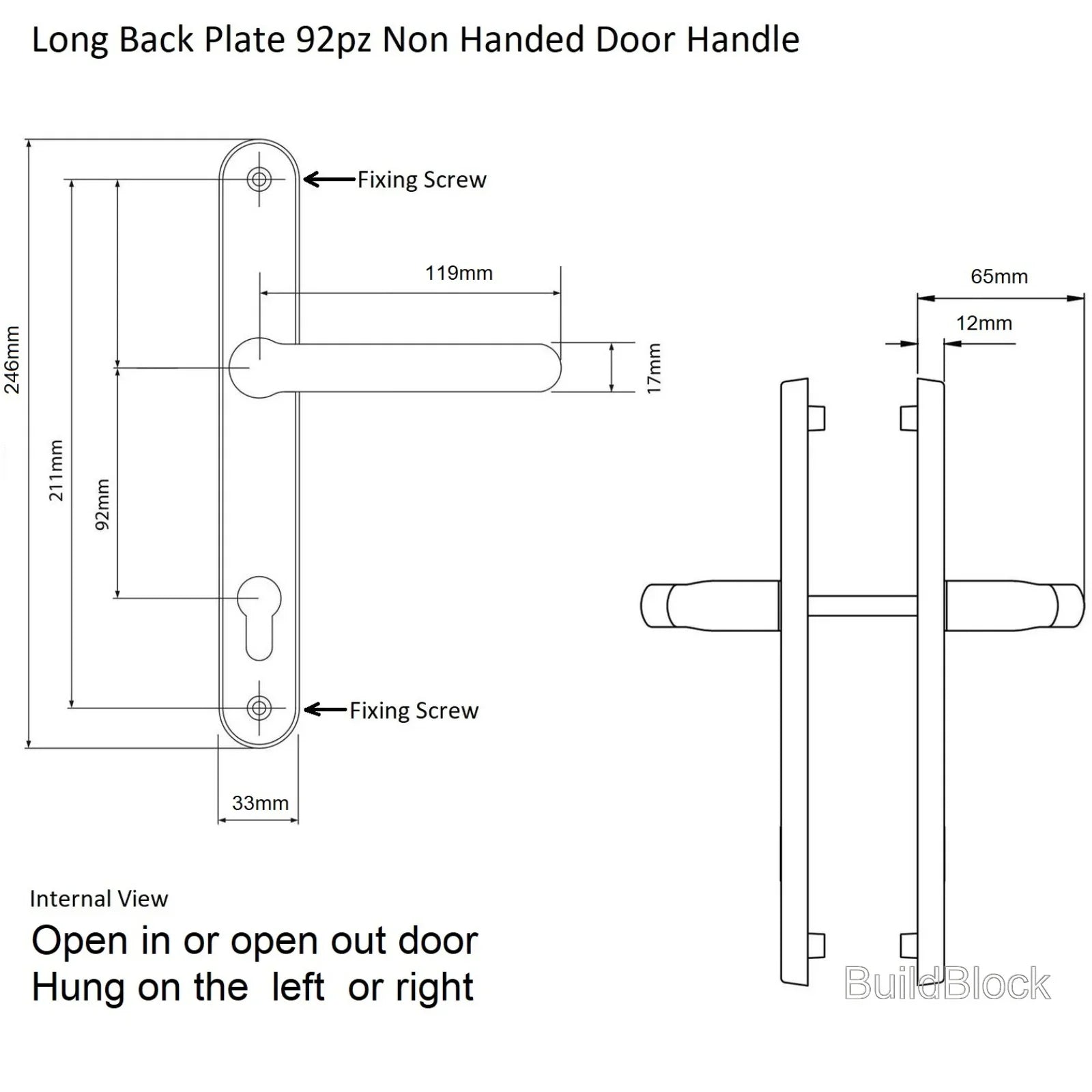 PVD Polished Chrome Door Handles - Build Block Online Ltd