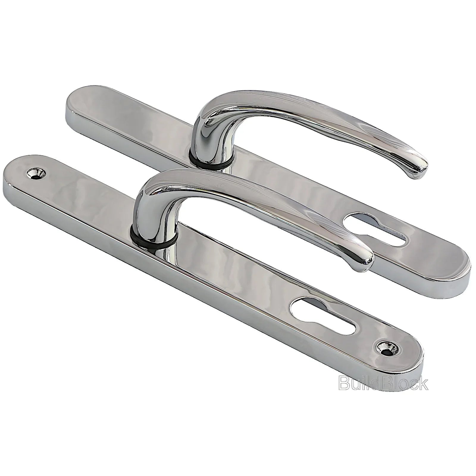 PVD Polished Chrome Door Handles - Build Block Online Ltd