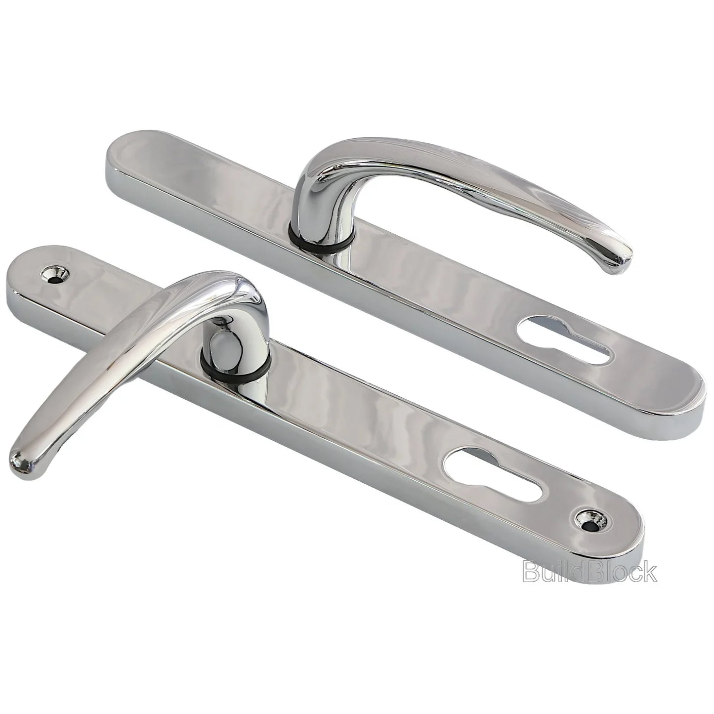 PVD Polished Chrome Door Handles - Build Block Online Ltd