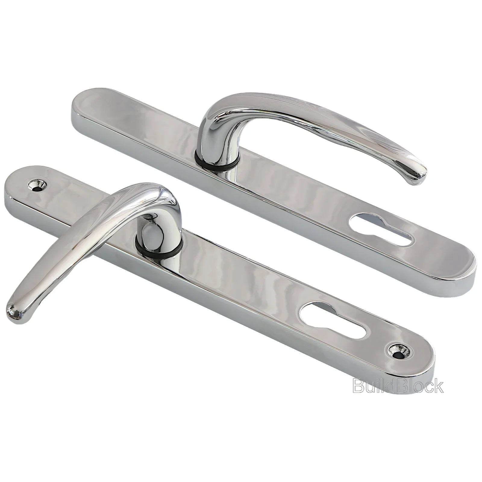 PVD Polished Chrome Door Handles - Build Block Online Ltd
