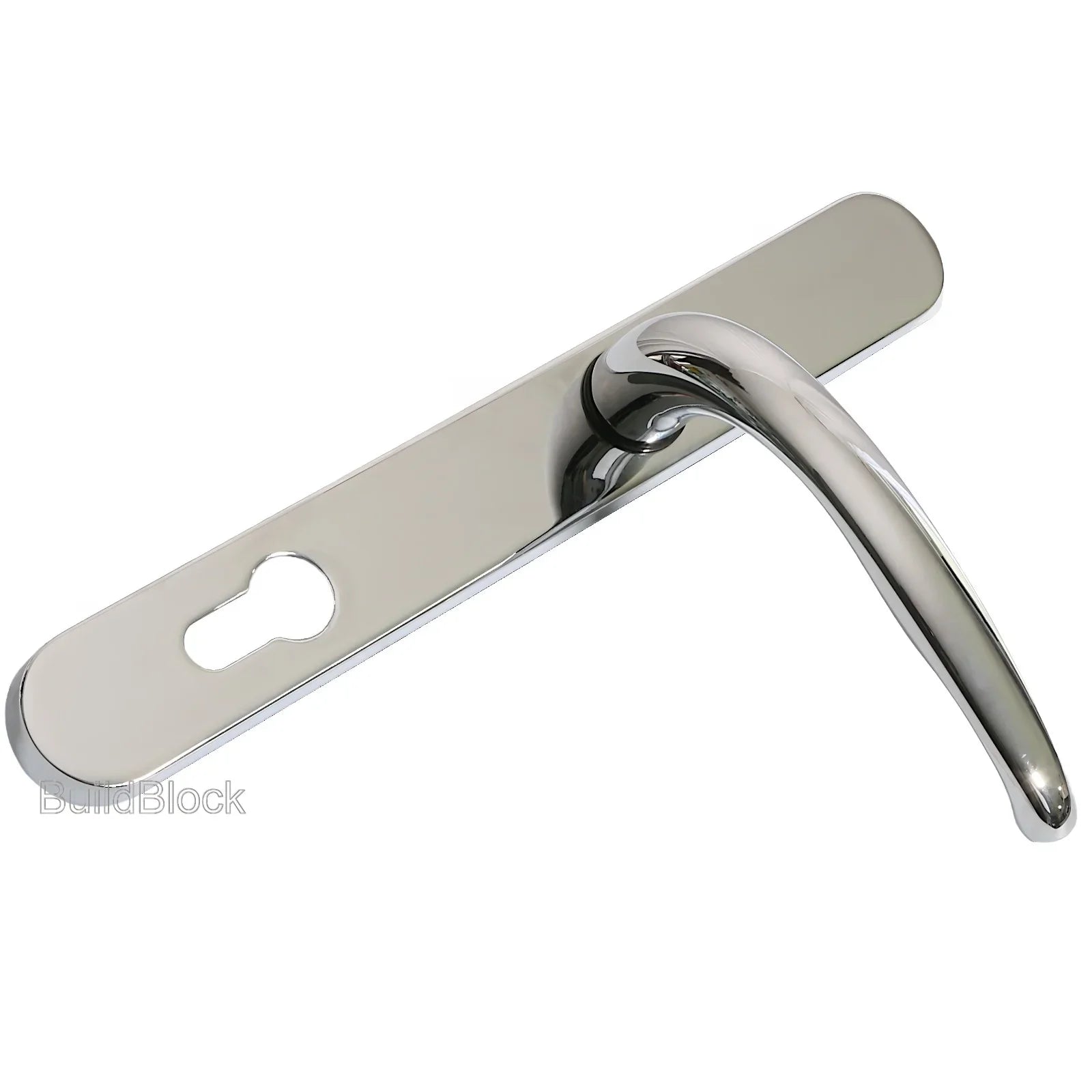 PVD Polished Chrome Door Handles - Build Block Online Ltd