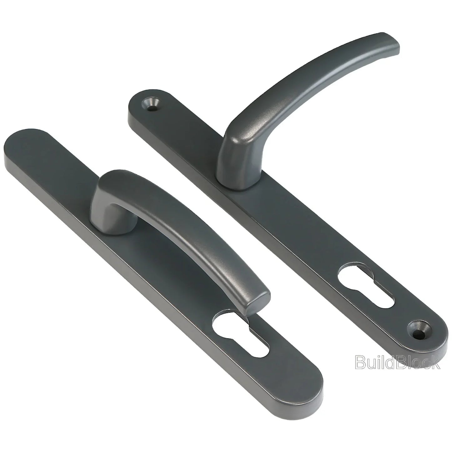 High Quality Anthracite Grey Sprung Door Handle set - Build Block Online Ltd
