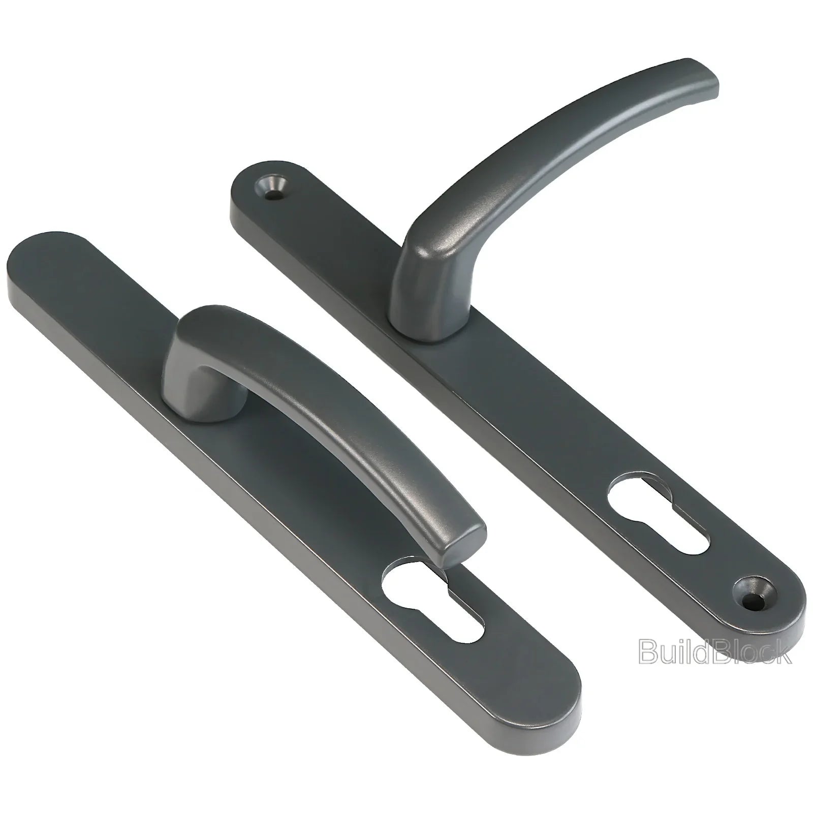 High Quality Anthracite Grey Sprung Door Handle set - Build Block Online Ltd