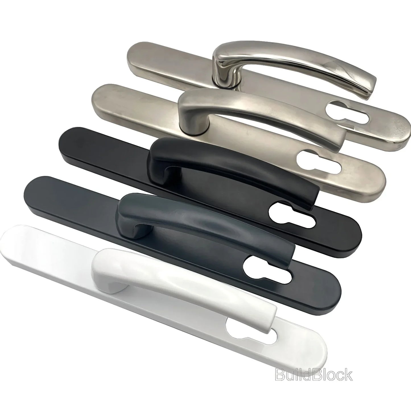 High Quality Anthracite Grey Sprung Door Handle set - Build Block Online Ltd