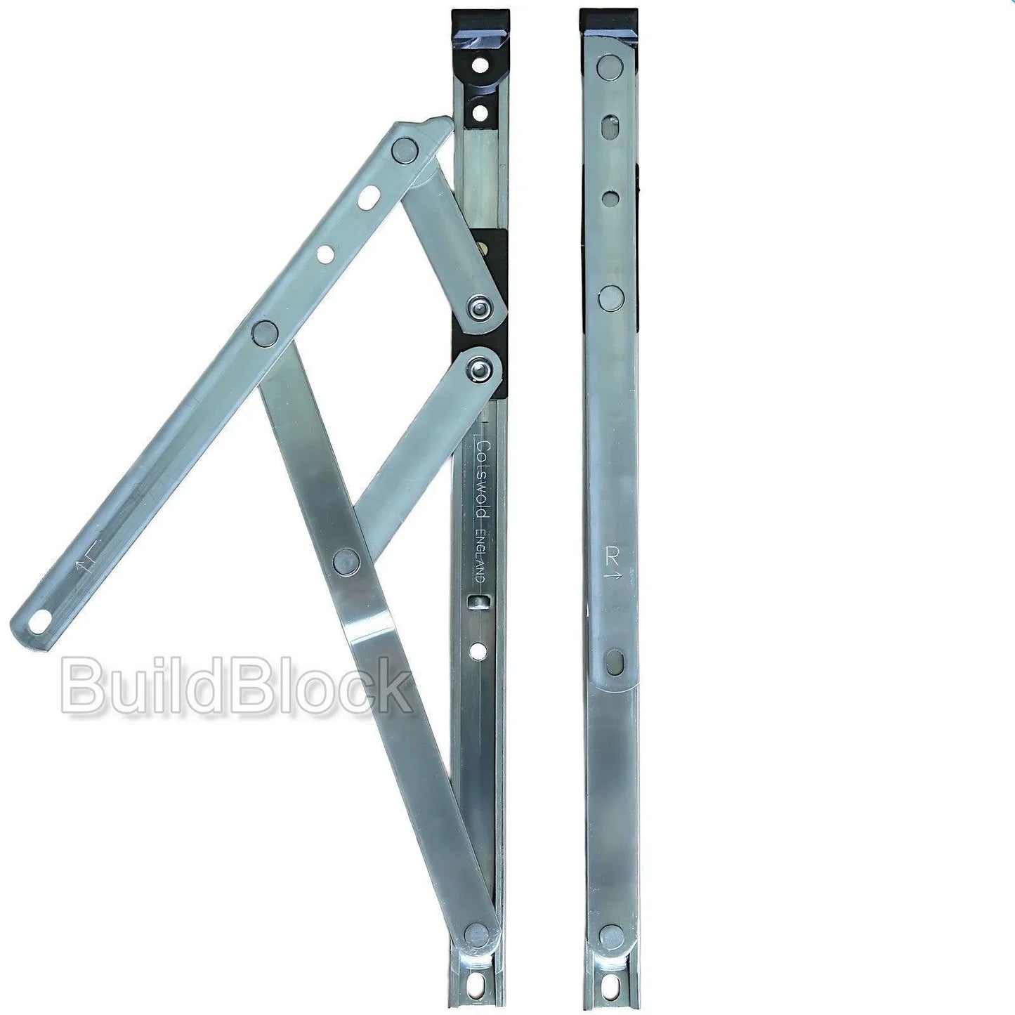 24" Top Hung Pair of Window Hinges - Build Block Online Ltd
