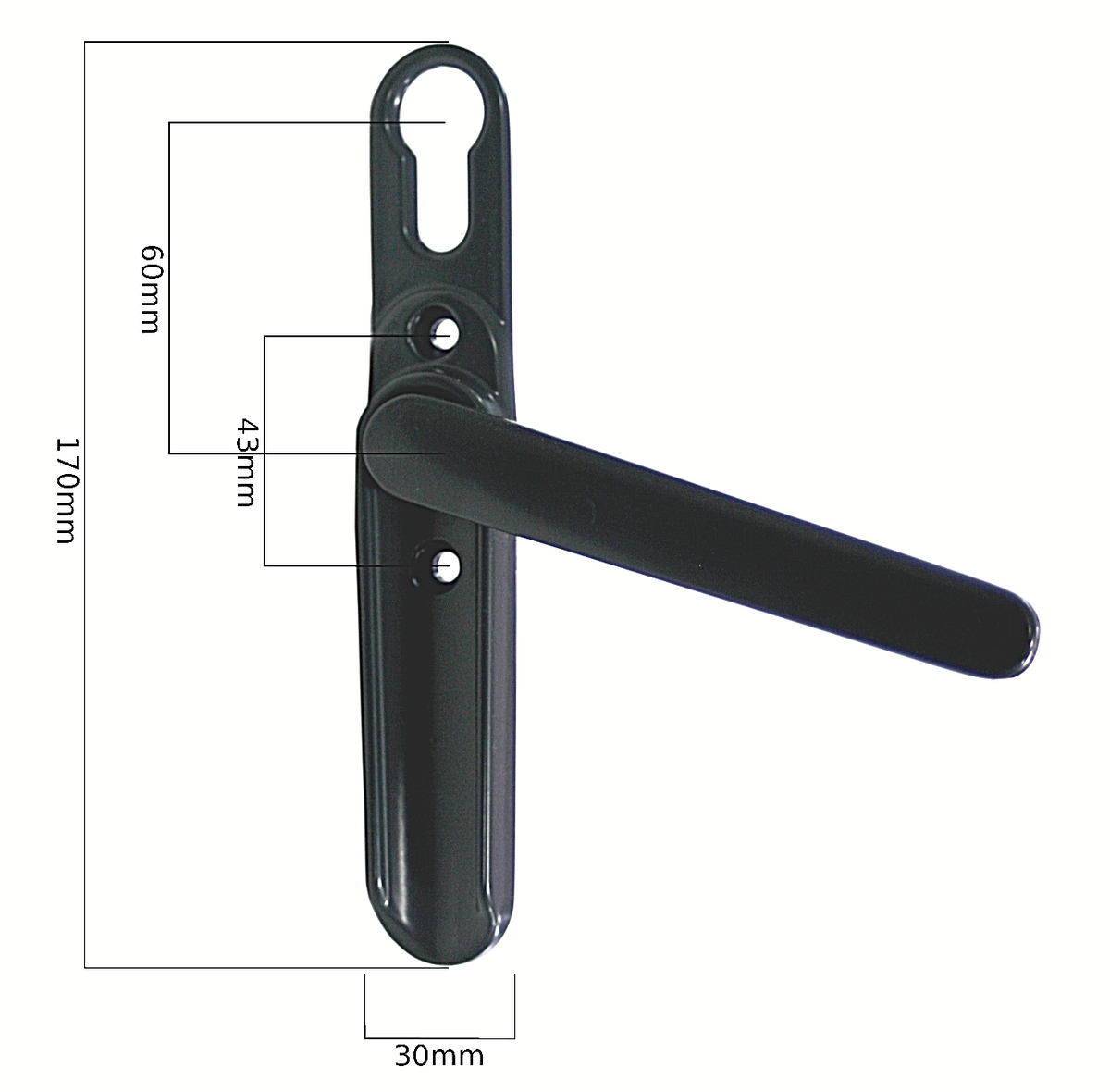Bifold door lift and turn shootbolt handle