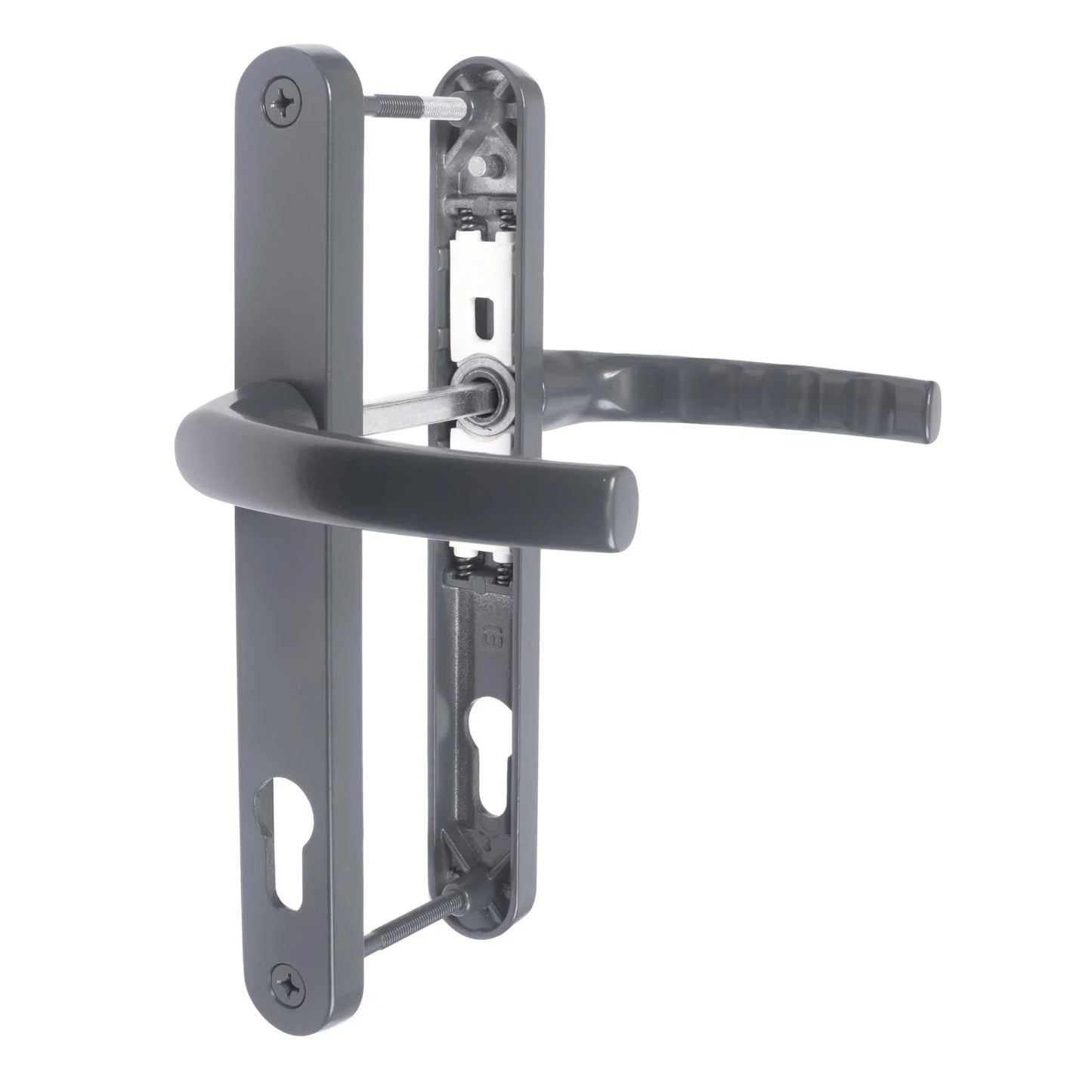 Anthracite Grey Sprung Door Handle Set