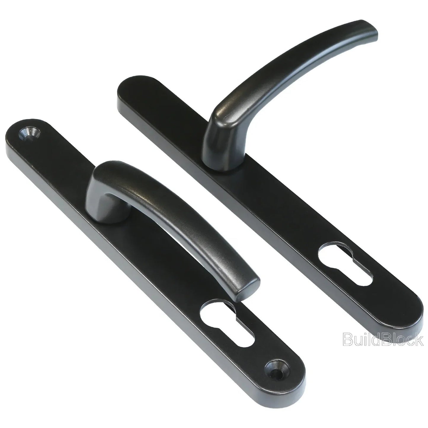 Black Sprung Door Handle Set