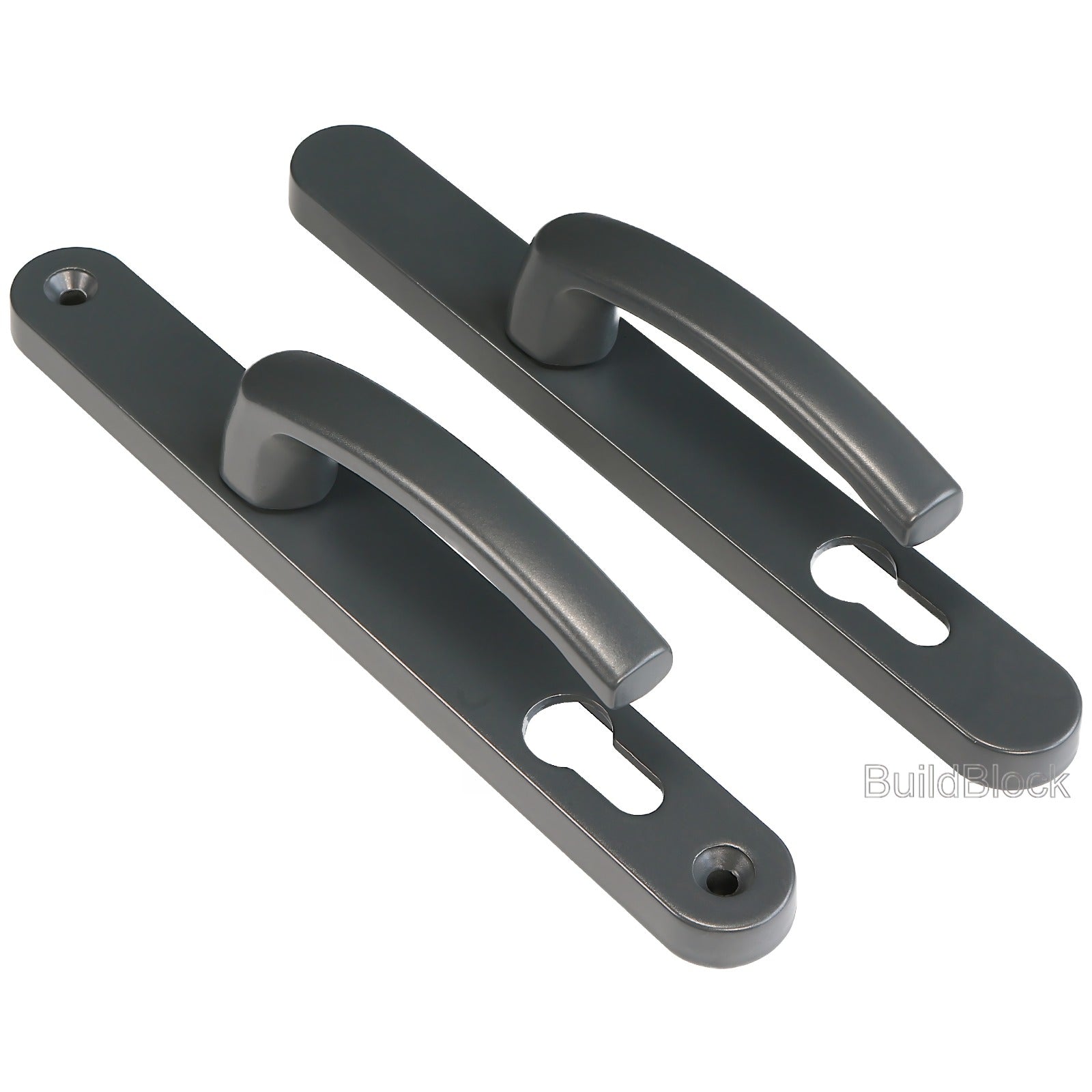High Quality Anthracite Grey Sprung Door Handle set - Build Block Online Ltd