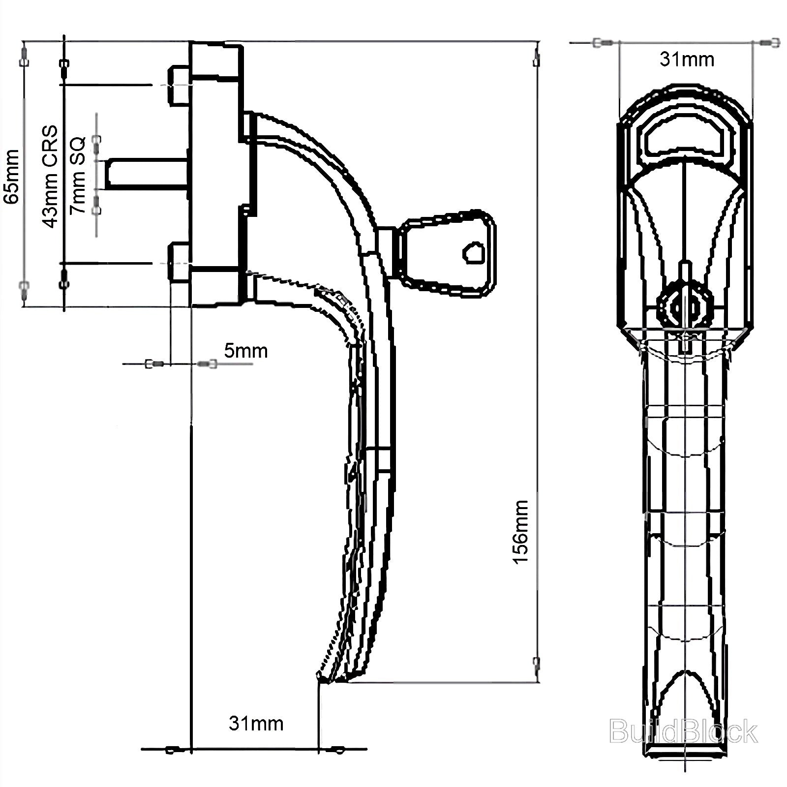 Locking Tilt and Turn Window Handles - Build Block Online Ltd