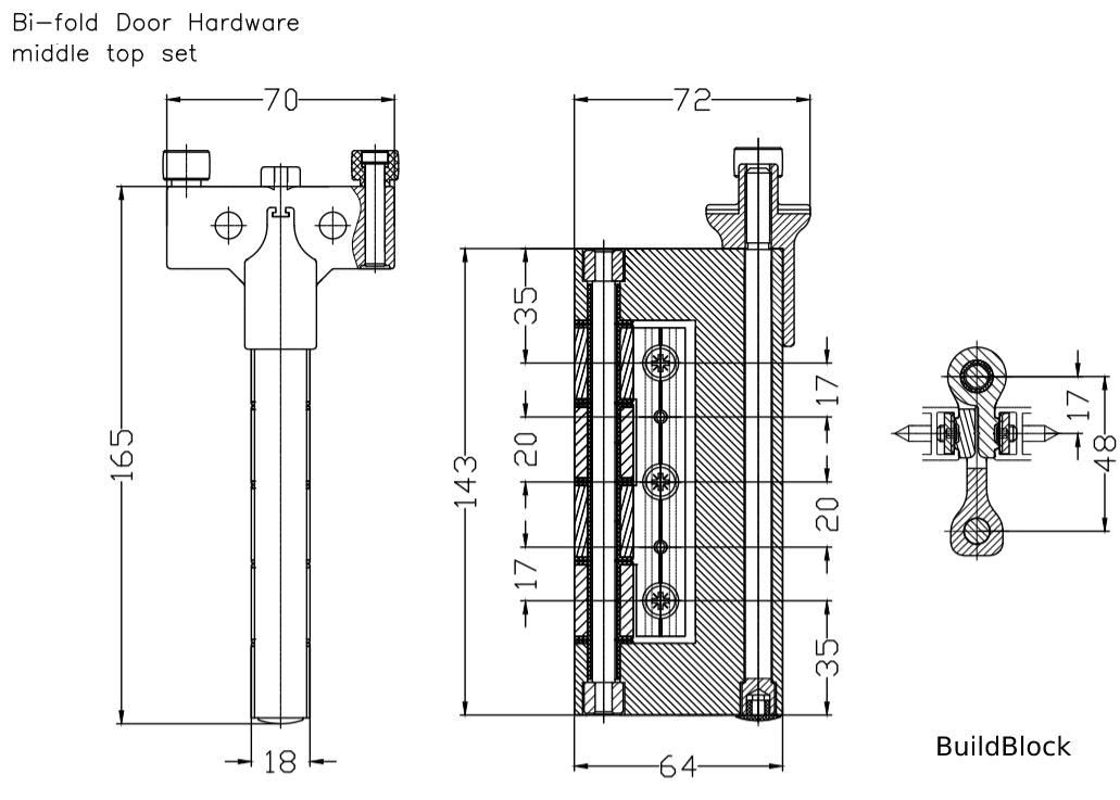 Bifold Bottom Rollers & Top Guide - Build Block Online Ltd