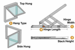 Various Sizes & Types of Yale Window Friction Hinges in Kits - Build Block Online Ltd