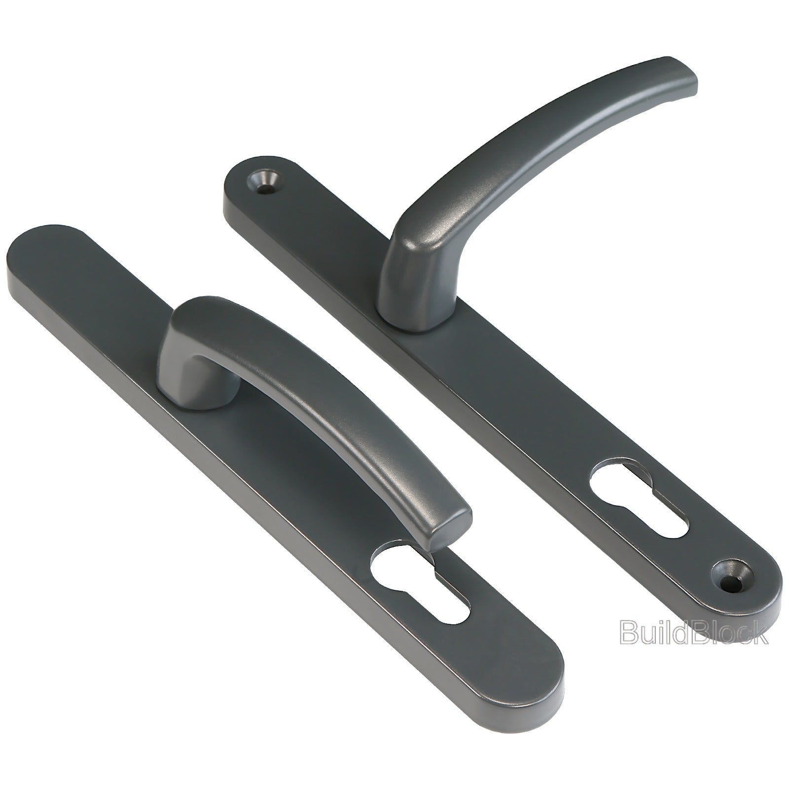 High Quality Anthracite Grey Sprung Door Handle set - Build Block Online Ltd