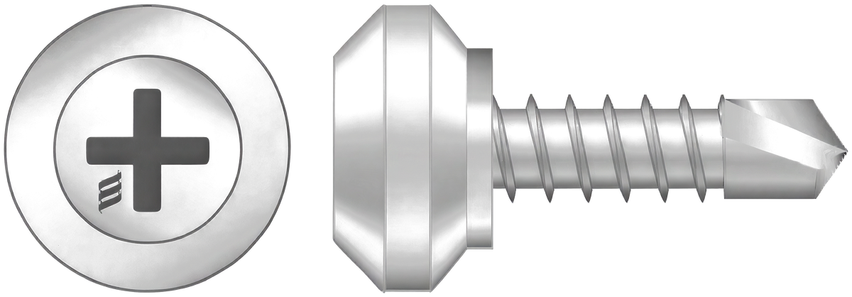 Dome head nipple screw 4.0 x 13mm zinc plated - weather bar and uPVC frame fixing