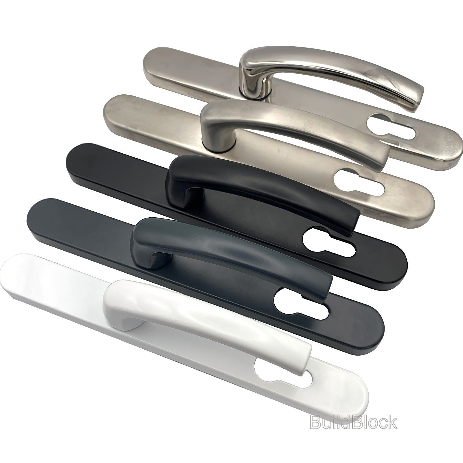 High Quality Anthracite Grey Sprung Door Handle set - Build Block Online Ltd