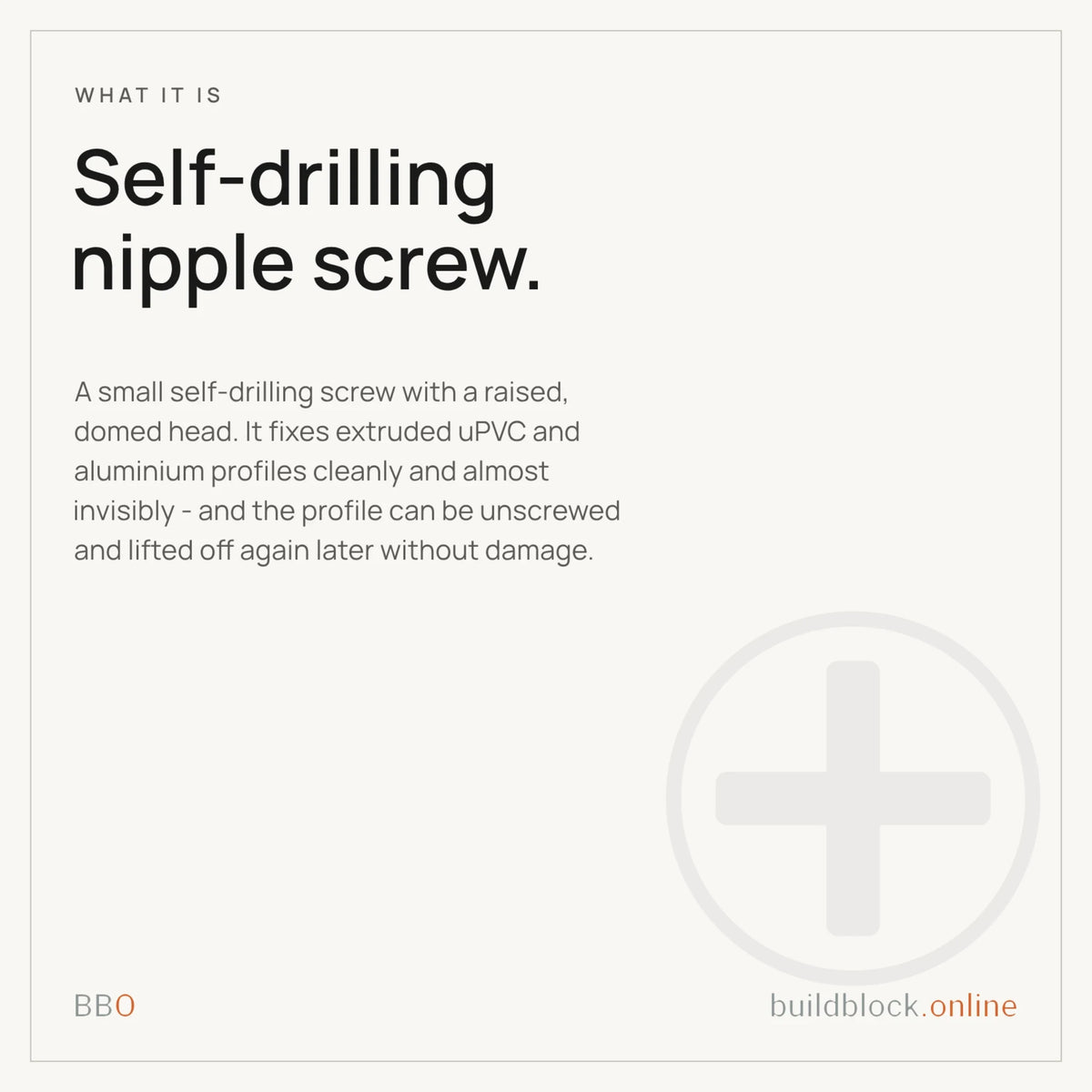 Zinc nipple screw 4.0 x 13mm - what it is