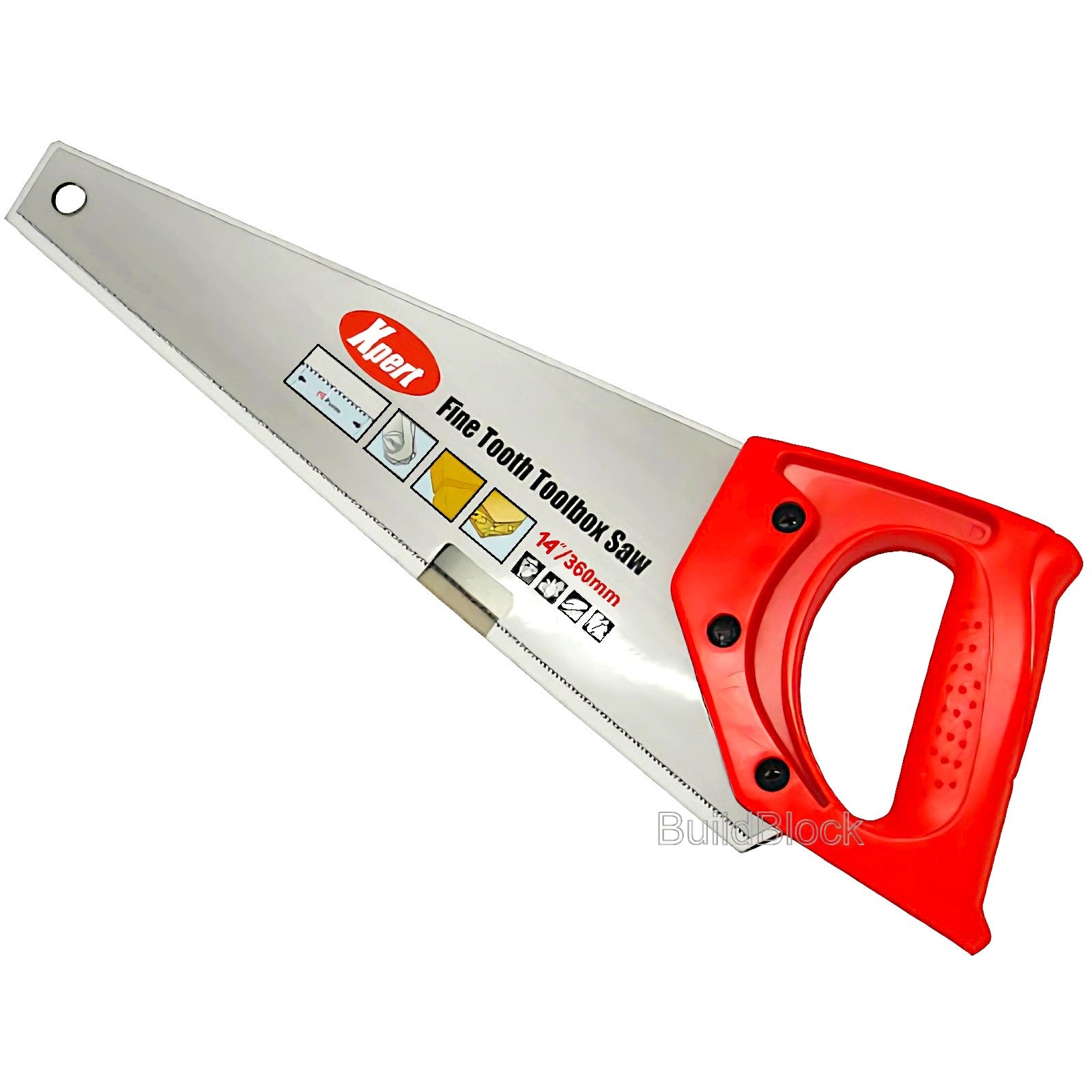 Fine Tooth Toolbox saw 360mm for cutting Plastics - Build Block Online Ltd