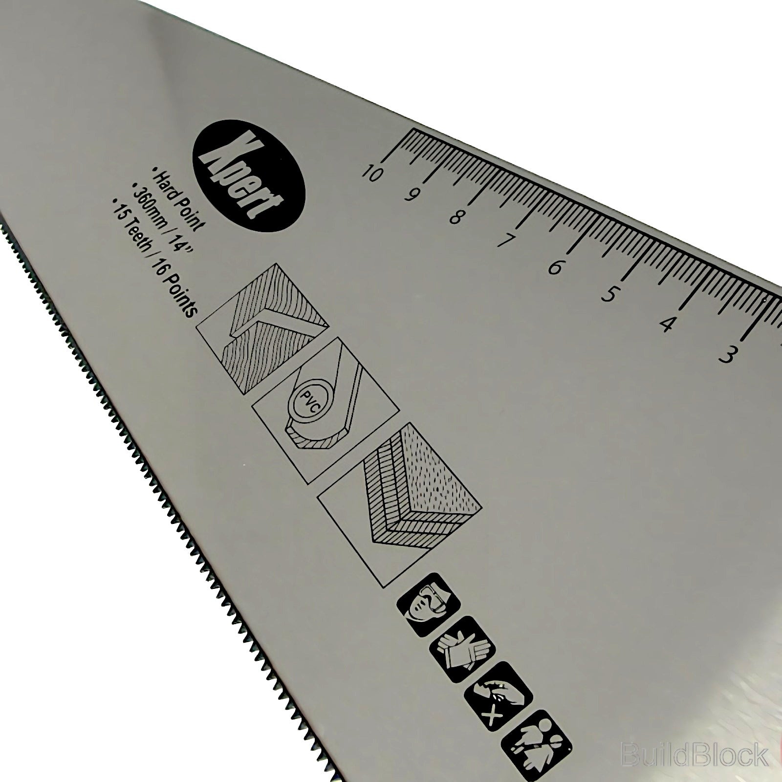 Fine Tooth Toolbox saw 360mm for cutting Plastics - Build Block Online Ltd