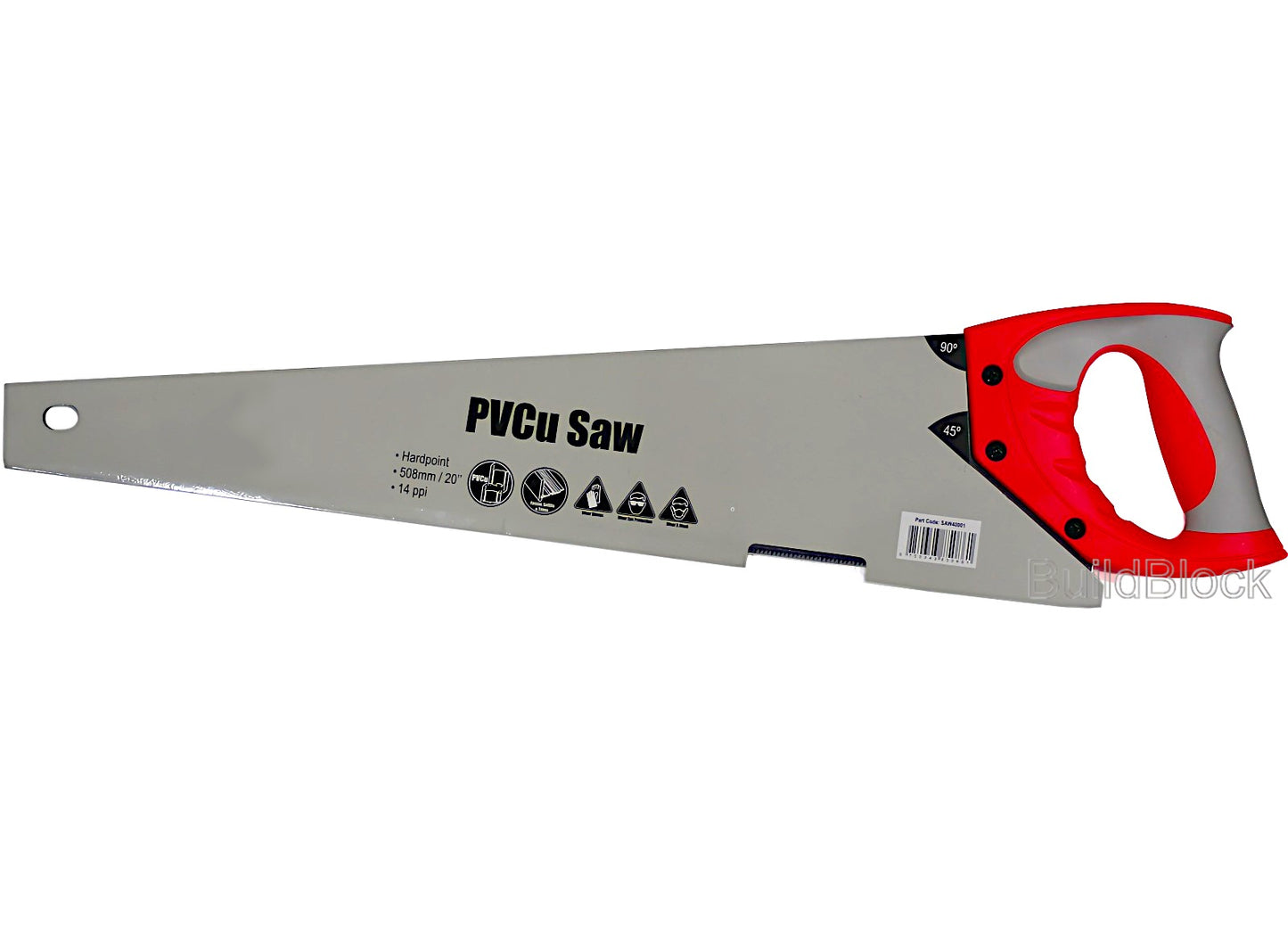 Fine Tooth Handsaw 508mm for cutting uPVC - Build Block Online Ltd