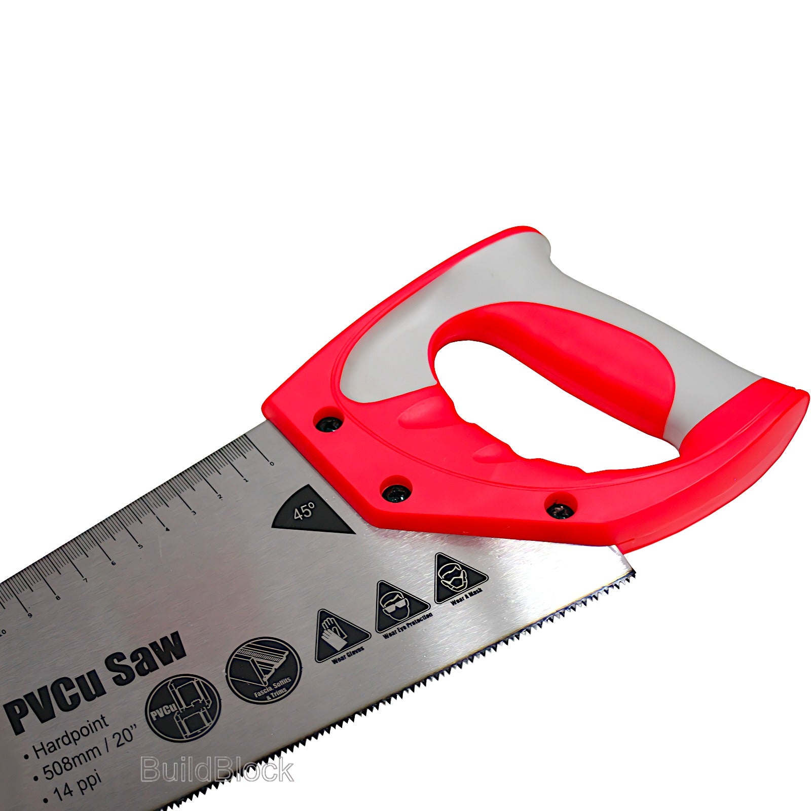 Fine Tooth Handsaw 508mm for cutting uPVC - Build Block Online Ltd
