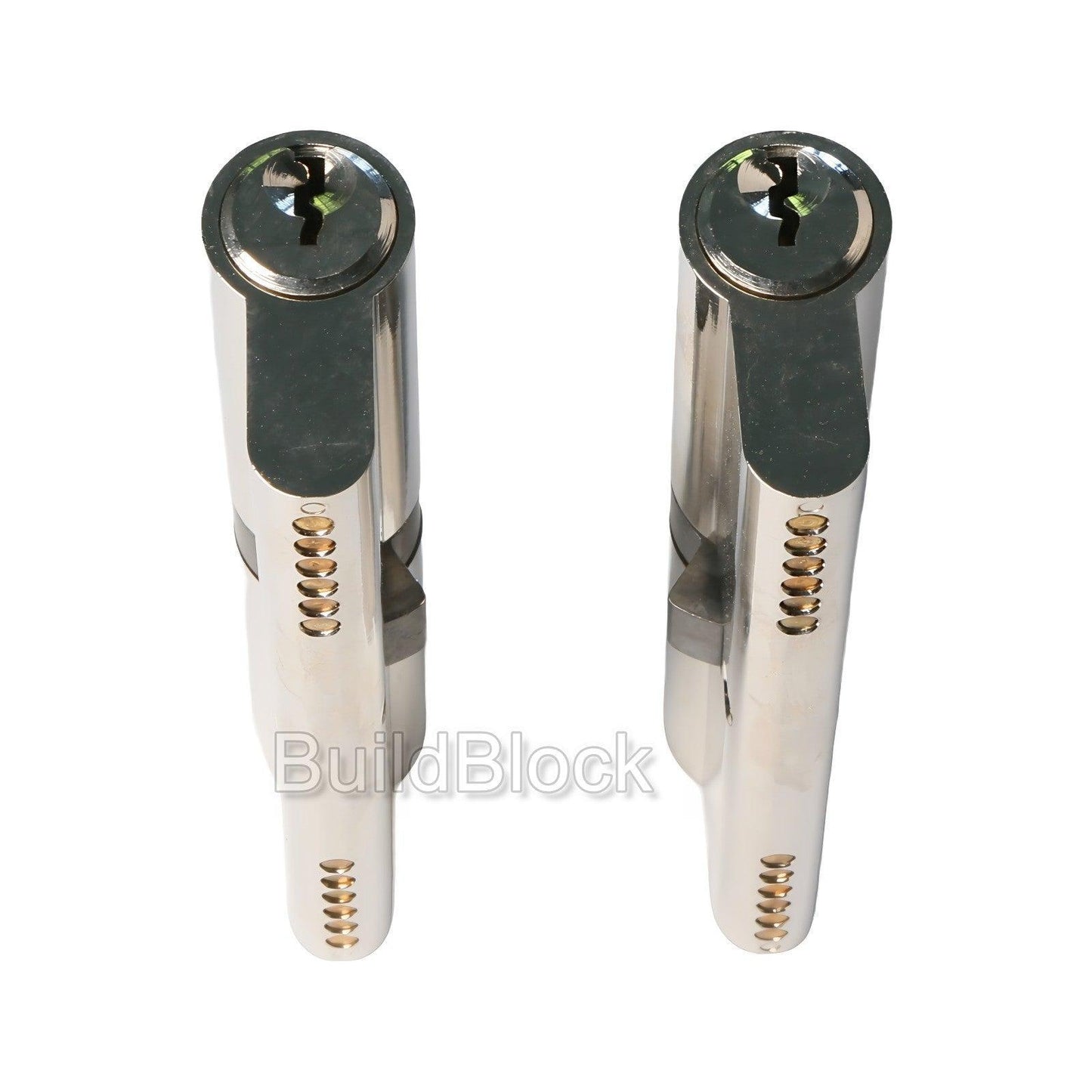 50 / 50 Nickel Key Alike Pair or single Euro Cylinder - Build Block Online Ltd