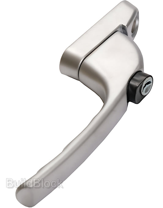 Satin Silver Window Handle with interchangeable spindles - Build Block Online Ltd