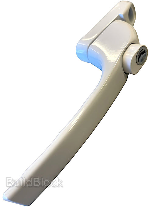 White Window Handle with 13 interchangeable spindle - Build Block Online Ltd