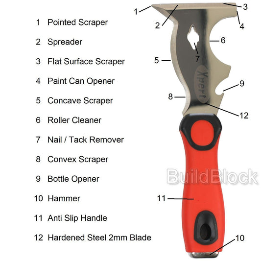 10 in 1 Multi-Purpose Scraper Knife - Build Block Online Ltd