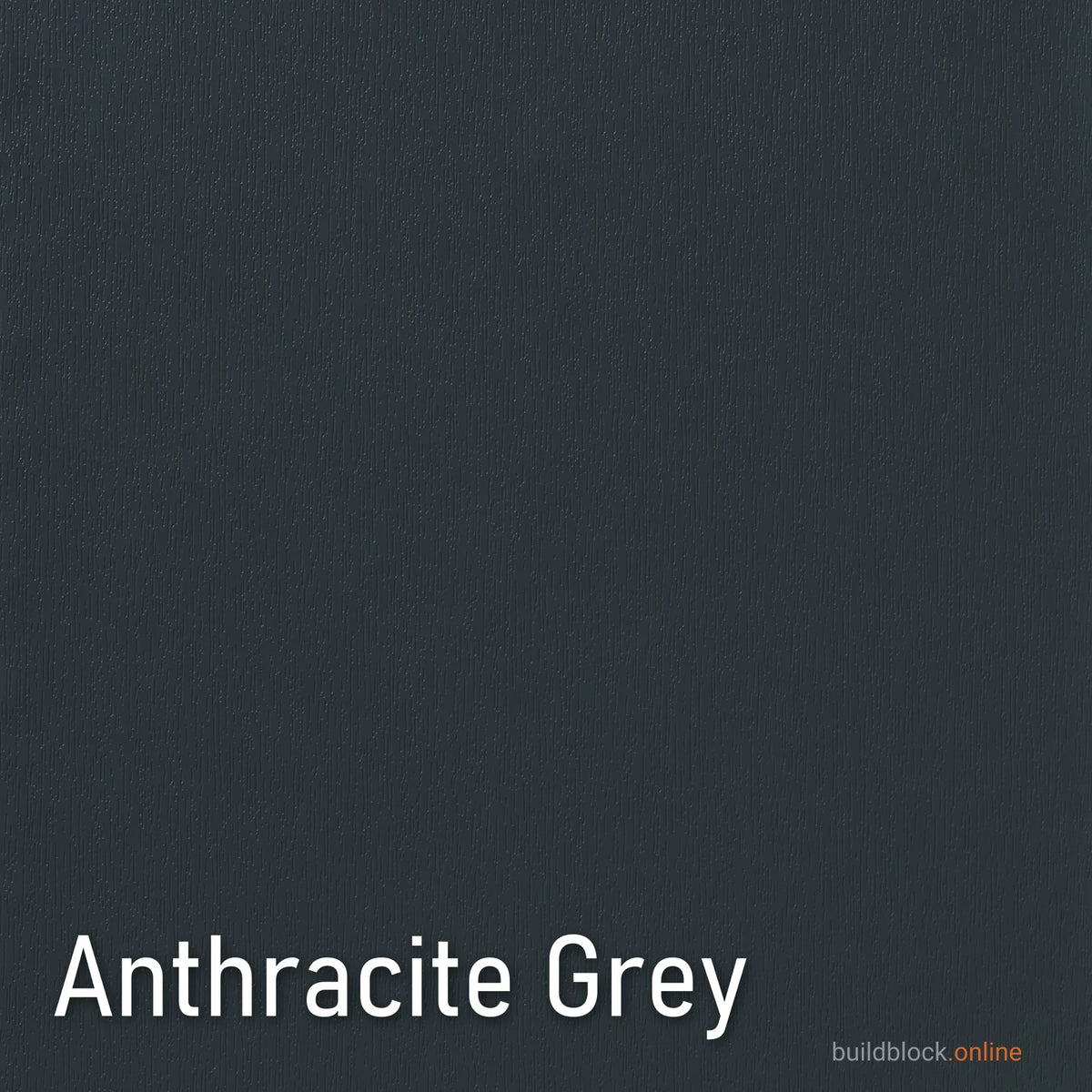 Anthracite Grey Renolit woodgrain foil swatch - the finish of the Anthracite Grey uPVC door weather bar