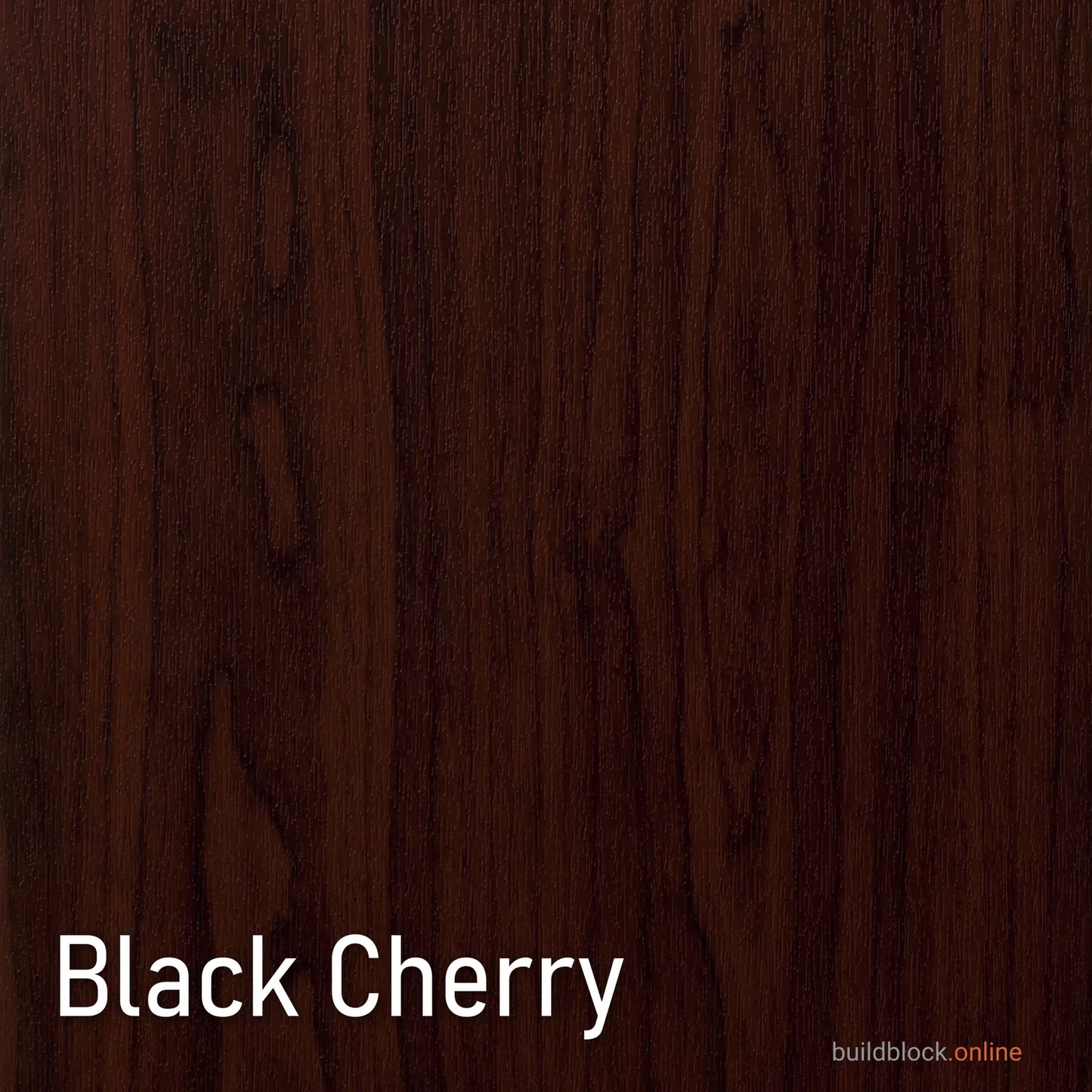 Black Cherry Renolit woodgrain foil swatch - the finish of the Black Cherry (Rosewood) uPVC door weather bar