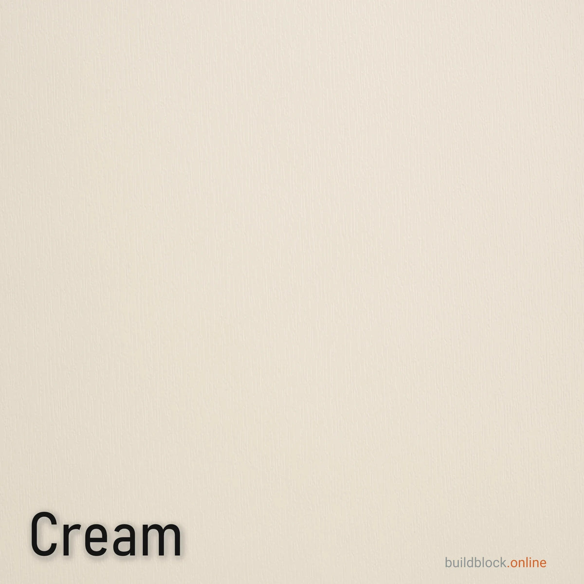 Cream Renolit woodgrain foil swatch - the finish of the Cream uPVC door weather bar