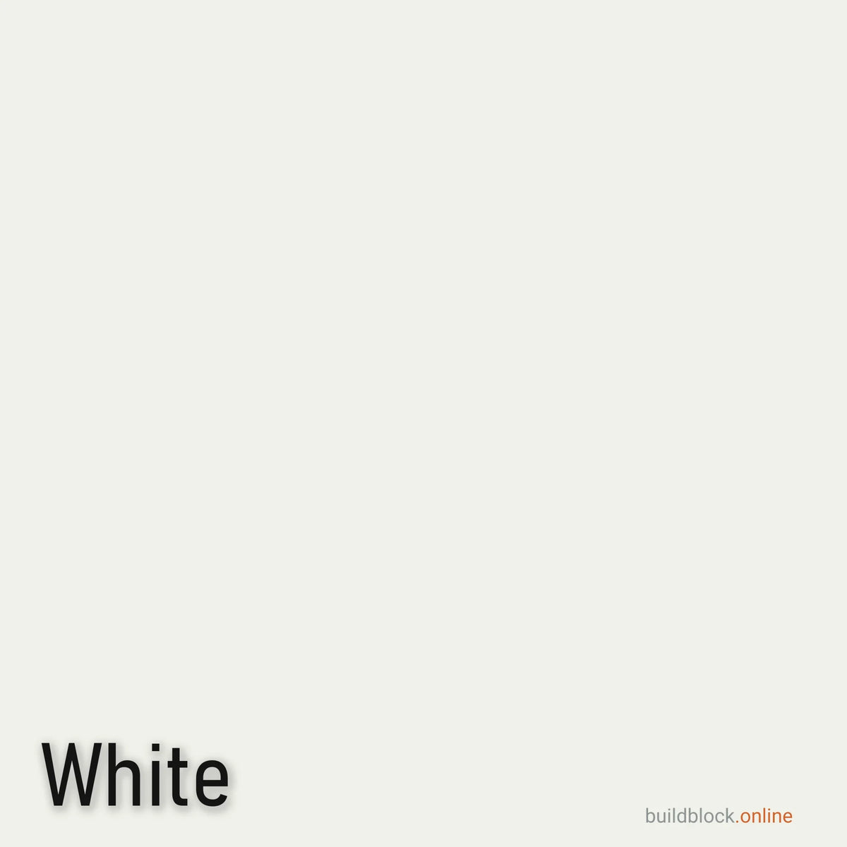 White smooth uPVC swatch - the finish of the white door weather bar