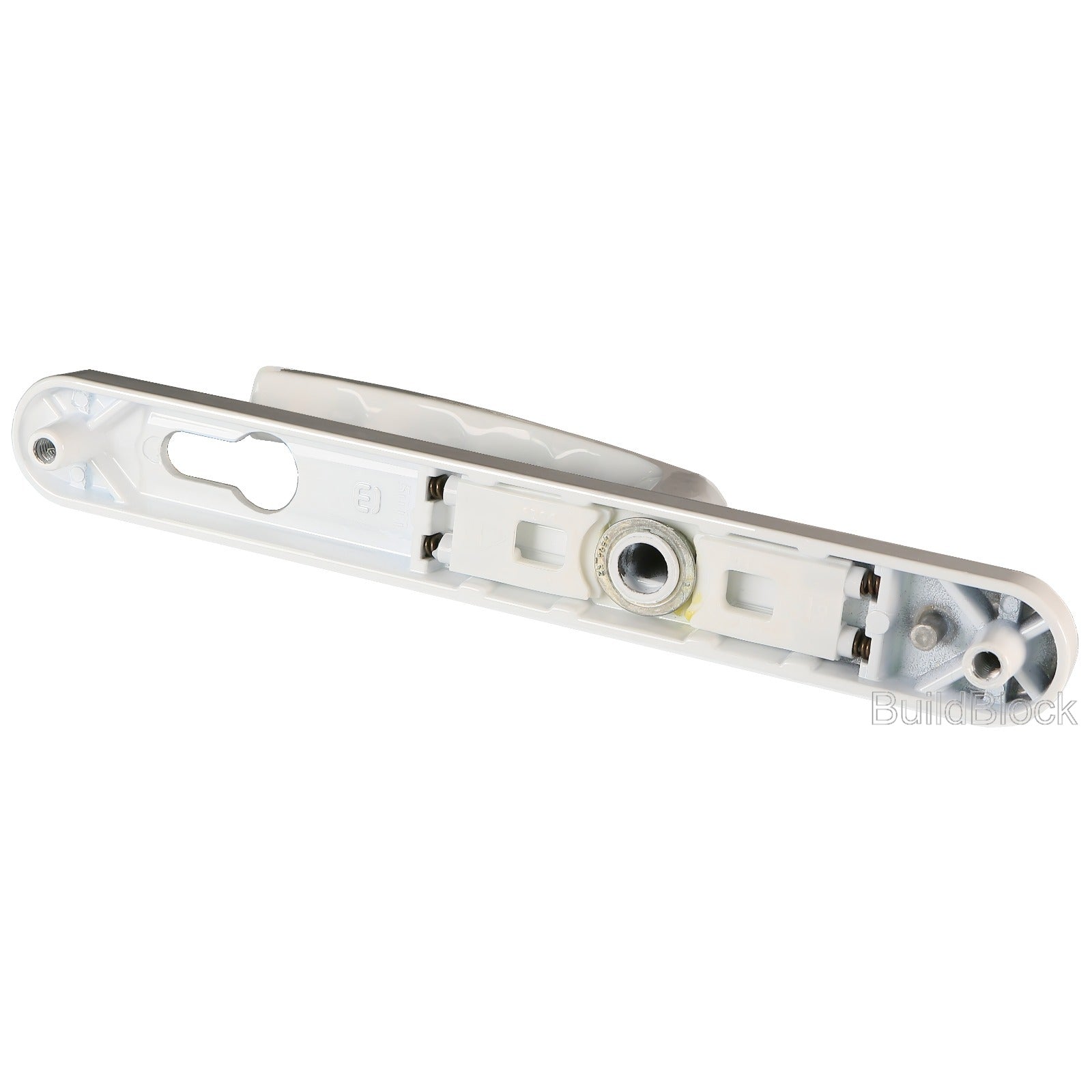 High Quality White Sprung Door Handle Set - Build Block Online Ltd
