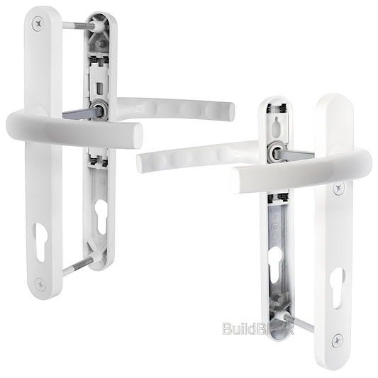 High Quality White Sprung Door Handle Set - Build Block Online Ltd